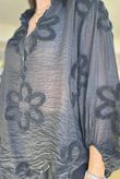 Sabo Boucle Flower Blouse Black